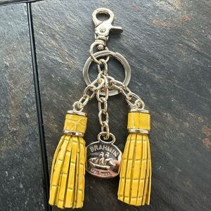 Brahmin Keychain Yellow 💛 Purse Charm Tassel